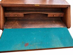 Starožitný dubový sekretár (bureau plat) 